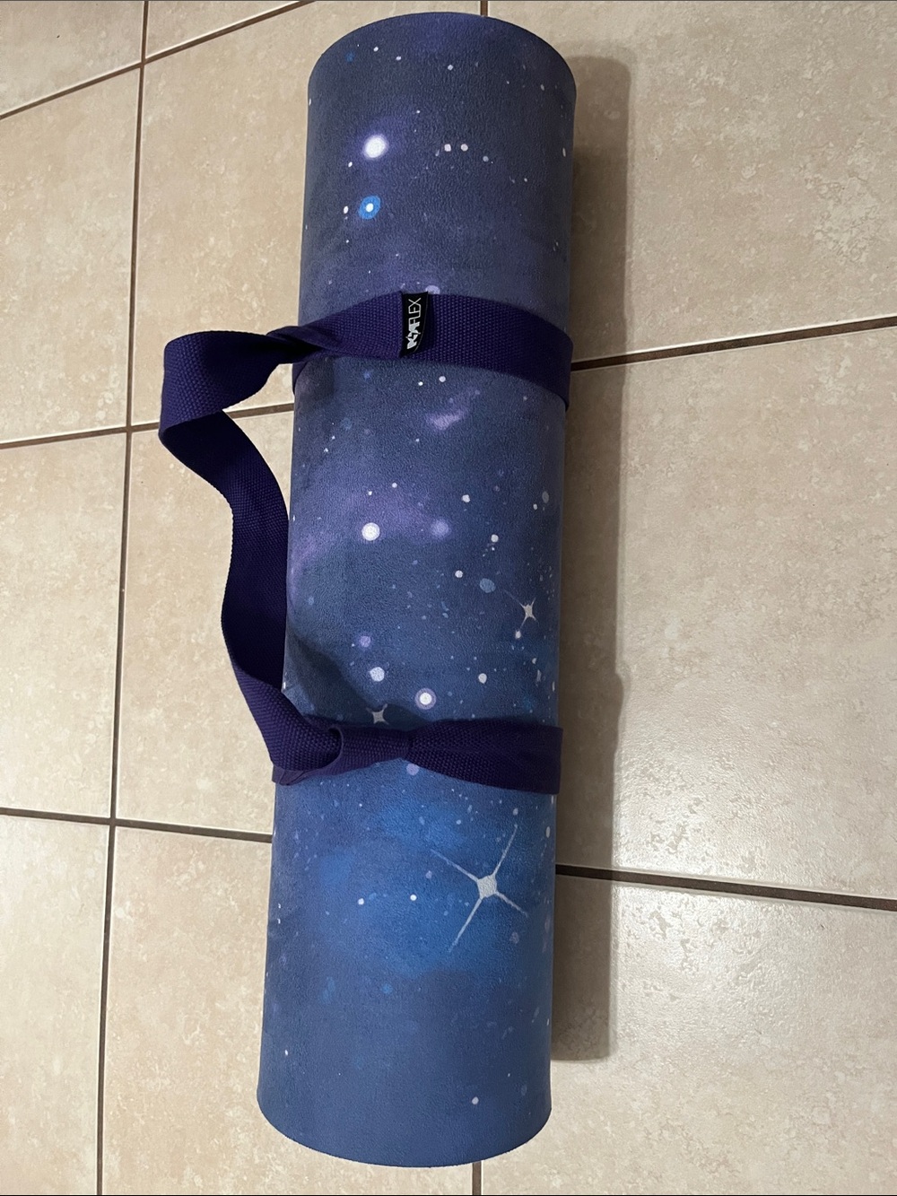 POPFLEX Vegan Suede Yoga Mat - Diamond Sky Design